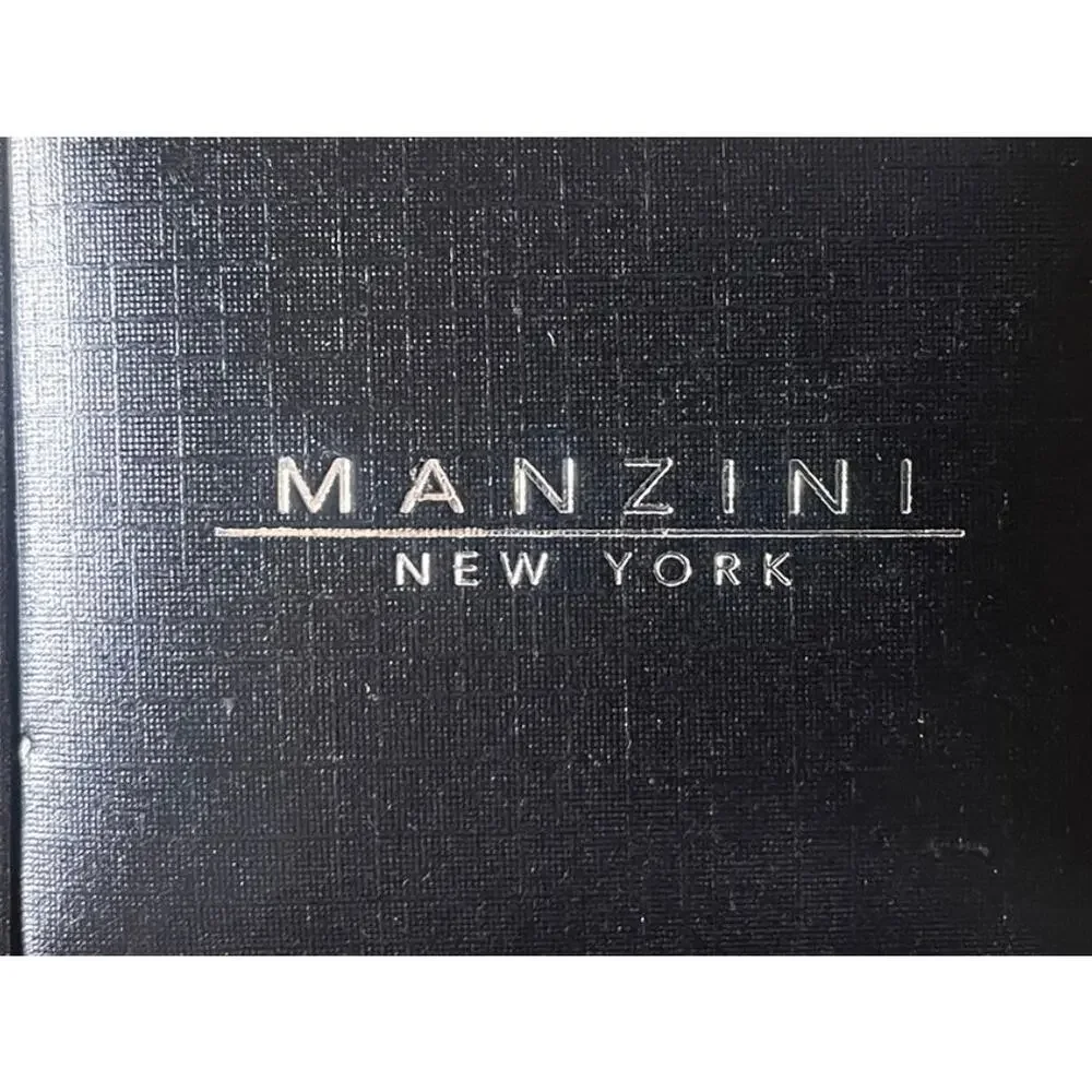 Mancini New York Men’s Modern Black and Silver Tie Bar and Cuff Links NWB